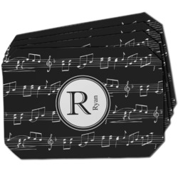 Musical Notes Dining Table Mat - Octagon w/ Name and Initial