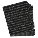 Musical Notes Binder Tab Divider Set (Personalized)