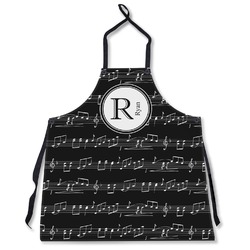 Musical Notes Apron Without Pockets w/ Name and Initial