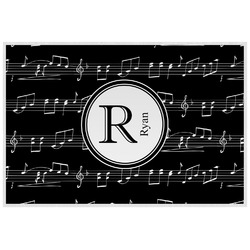 Musical Notes Laminated Placemat w/ Name and Initial