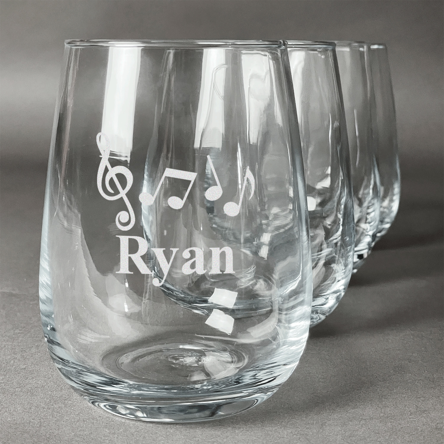 musical-notes-stemless-wine-glasses-set-of-4-personalized