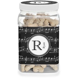 Musical Notes Dog Treat Jar (Personalized)