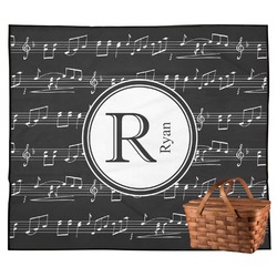 Musical Notes Outdoor Picnic Blanket (Personalized)