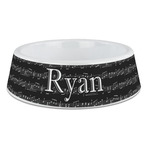 Musical Notes Plastic Dog Bowl - Large (Personalized)