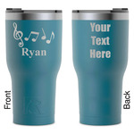 Musical Notes RTIC Tumbler - Dark Teal - Laser Engraved - Double-Sided (Personalized)