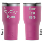 Musical Notes RTIC Tumbler - Magenta - Laser Engraved - Double-Sided (Personalized)