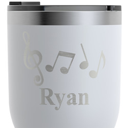 Musical Notes RTIC Tumbler - White - Engraved Front & Back (Personalized)