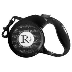 Musical Notes Retractable Dog Leash - Large (Personalized)