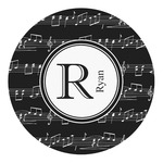 Musical Notes Round Decal - Large (Personalized)