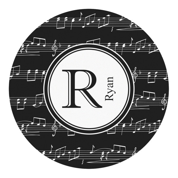 Custom Musical Notes Round Decal - Large (Personalized)