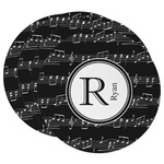 Musical Notes Round Paper Coasters w/ Name and Initial