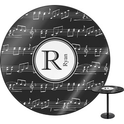 Musical Notes Round Table - 30" (Personalized)