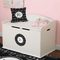 Musical Notes Round Wall Decal on Toy Chest