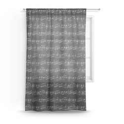 Musical Notes Sheer Curtain - 50"x84"