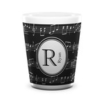 Musical Notes Ceramic Shot Glass - 1.5 oz - White - Set of 4 (Personalized)