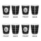 Musical Notes Shot Glass - White - Set of 4 - APPROVAL