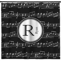 Musical Notes Shower Curtain - 71" x 74" (Personalized)