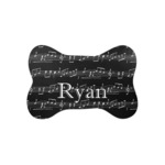 Musical Notes Bone Shaped Dog Food Mat (Small) (Personalized)