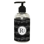 Musical Notes Plastic Soap / Lotion Dispenser (8 oz - Small - Black) (Personalized)