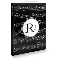 Musical Notes Softbound Notebook - 5.75" x 8" (Personalized)