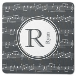 Musical Notes Square Rubber Backed Coaster (Personalized)