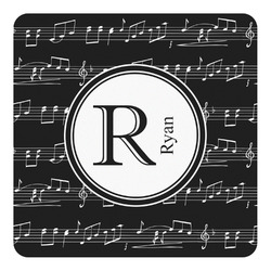 Musical Notes Square Decal - XLarge (Personalized)
