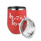 Musical Notes Stainless Wine Tumblers - Coral - Single Sided - Alt View