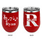 Musical Notes Stainless Wine Tumblers - Red - Double Sided - Approval