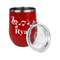 Musical Notes Stainless Wine Tumblers - Red - Single Sided - Alt View