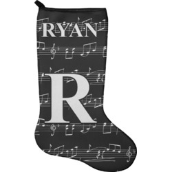 Musical Notes Holiday Stocking - Single-Sided - Neoprene (Personalized)