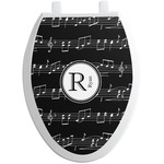 Musical Notes Toilet Seat Decal - Elongated (Personalized)