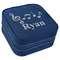 Musical Notes Travel Jewelry Boxes - Leather - Navy Blue - Angled View