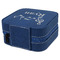 Musical Notes Travel Jewelry Boxes - Leather - Navy Blue - View from Rear