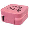 Musical Notes Travel Jewelry Boxes - Leather - Pink - View from Rear