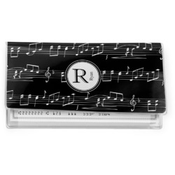 Musical Notes Vinyl Checkbook Cover (Personalized)