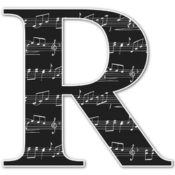 Musical Notes Letter Decal - Small (Personalized)
