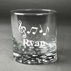 Musical Notes Whiskey Glass (Single) (Personalized)