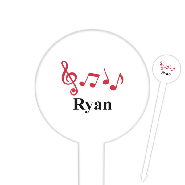 Custom Musical Notes Round Plastic Food Picks (Personalized)