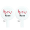 Musical Notes White Plastic 7" Stir Stick - Double Sided - Round - Front & Back