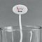 Musical Notes White Plastic 7" Stir Stick - Oval - Main