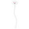 Musical Notes White Plastic 7" Stir Stick - Oval - Single Stick