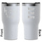 Musical Notes White RTIC Tumbler - Front and Back