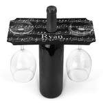 Musical Notes Wine Bottle & Glass Holder (Personalized)