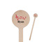 Musical Notes Wooden 7.5" Stir Stick - Round - Closeup