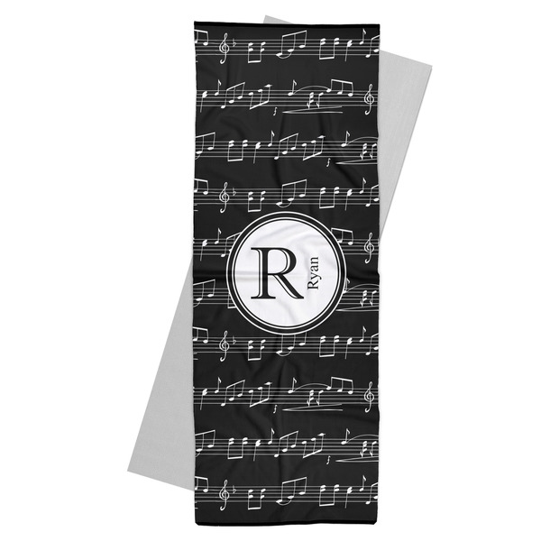 Custom Musical Notes Yoga Mat Towel (Personalized)