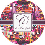 Abstract Music Multipurpose Round Labels - 1" (Personalized)