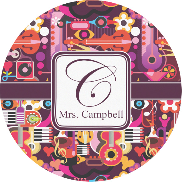 Custom Abstract Music Multipurpose Round Labels - 1" (Personalized)