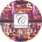 Abstract Music Multipurpose Round Labels - 3" (Personalized)