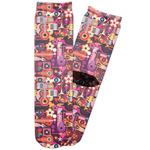 Abstract Music Adult Crew Socks