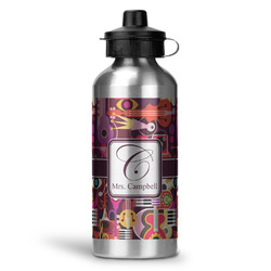 Abstract Music Water Bottle - Aluminum - 20 oz (Personalized)